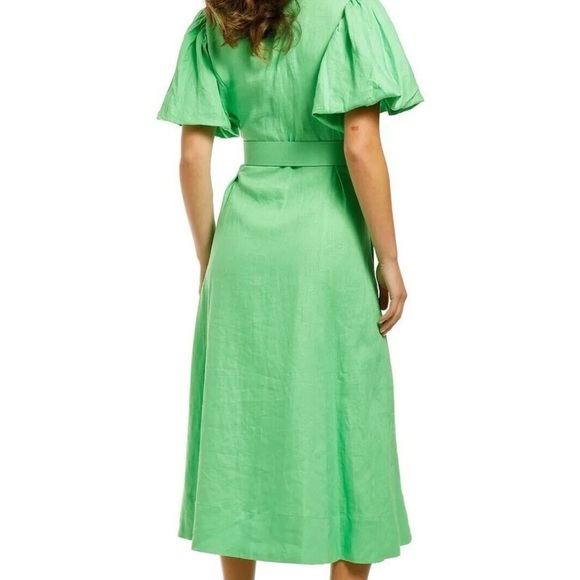 NICHOLAS Troy Green Linen Dress size 10 US - Picture 13 of 13
